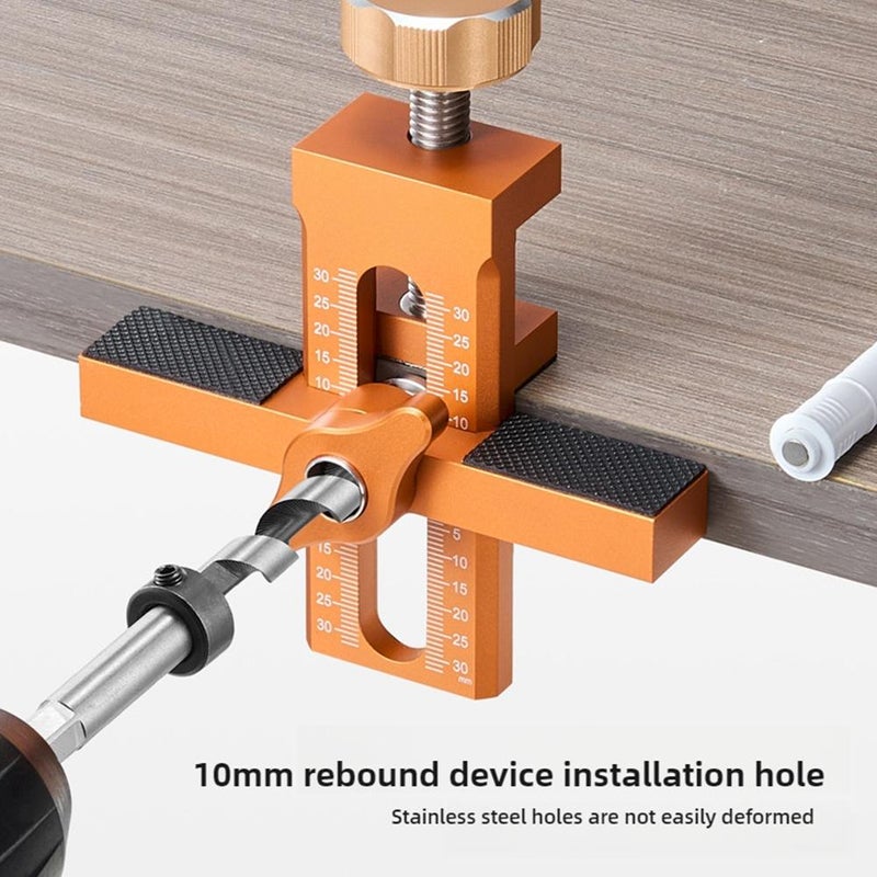 Cabinet Door Installation Positioner, 2025 New Mounting Jig for Installing Cabinet Doors, Adjustable Aluminium Alloy Cabinet Hardware Jig, Cabinet Door Positioning Tool for Most Cabinet Doors (A) - Image 3